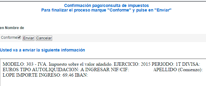 Cumplimentar el modelo 303