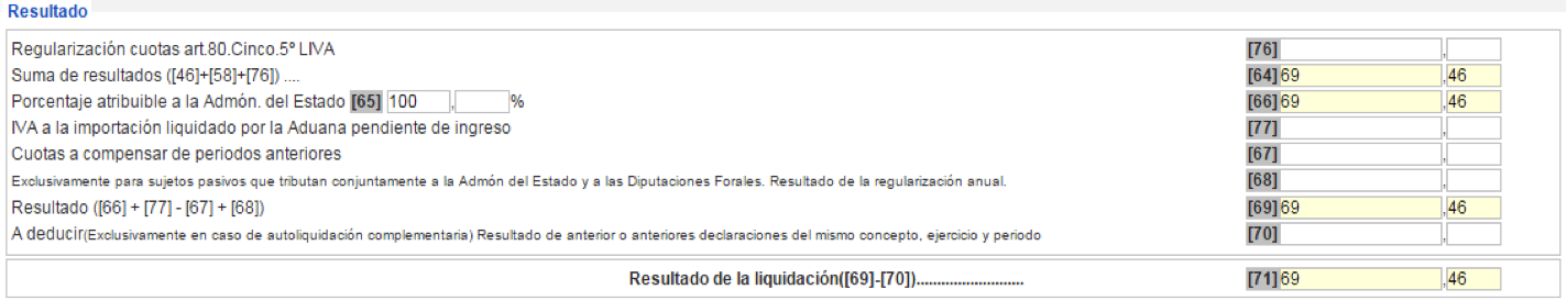 Cumplimentar el modelo 303
