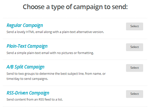 Campaña Mailchimp