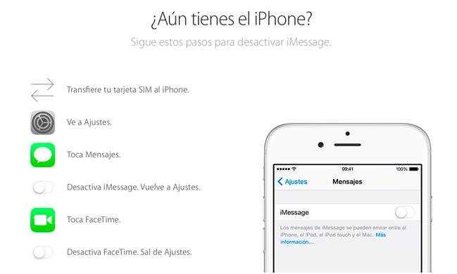 Ajustes > Mensajes 