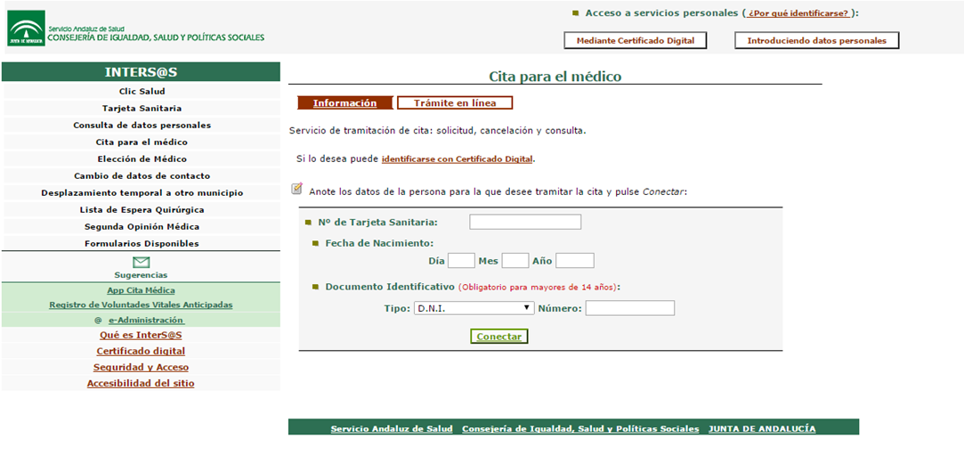 Plataforma cita previa online