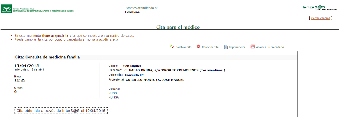 Solicitar cita previa de forma online