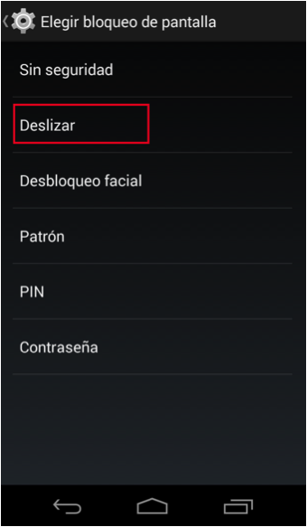 Desbloqueo de pantalla