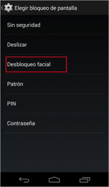 Desbloqueo de pantalla