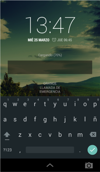 Desbloqueo de pantalla