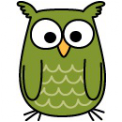 logotipo de WiFi Guard, un búho verde